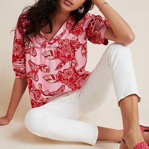 Anthropologie Vineet Bahl Inge Embroidered Blouse